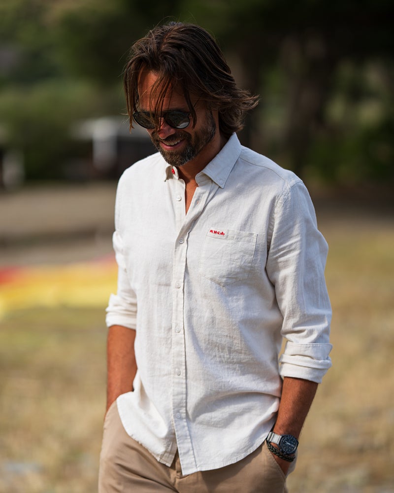 Ecru linen shirt | NZA New Zealand Auckland
