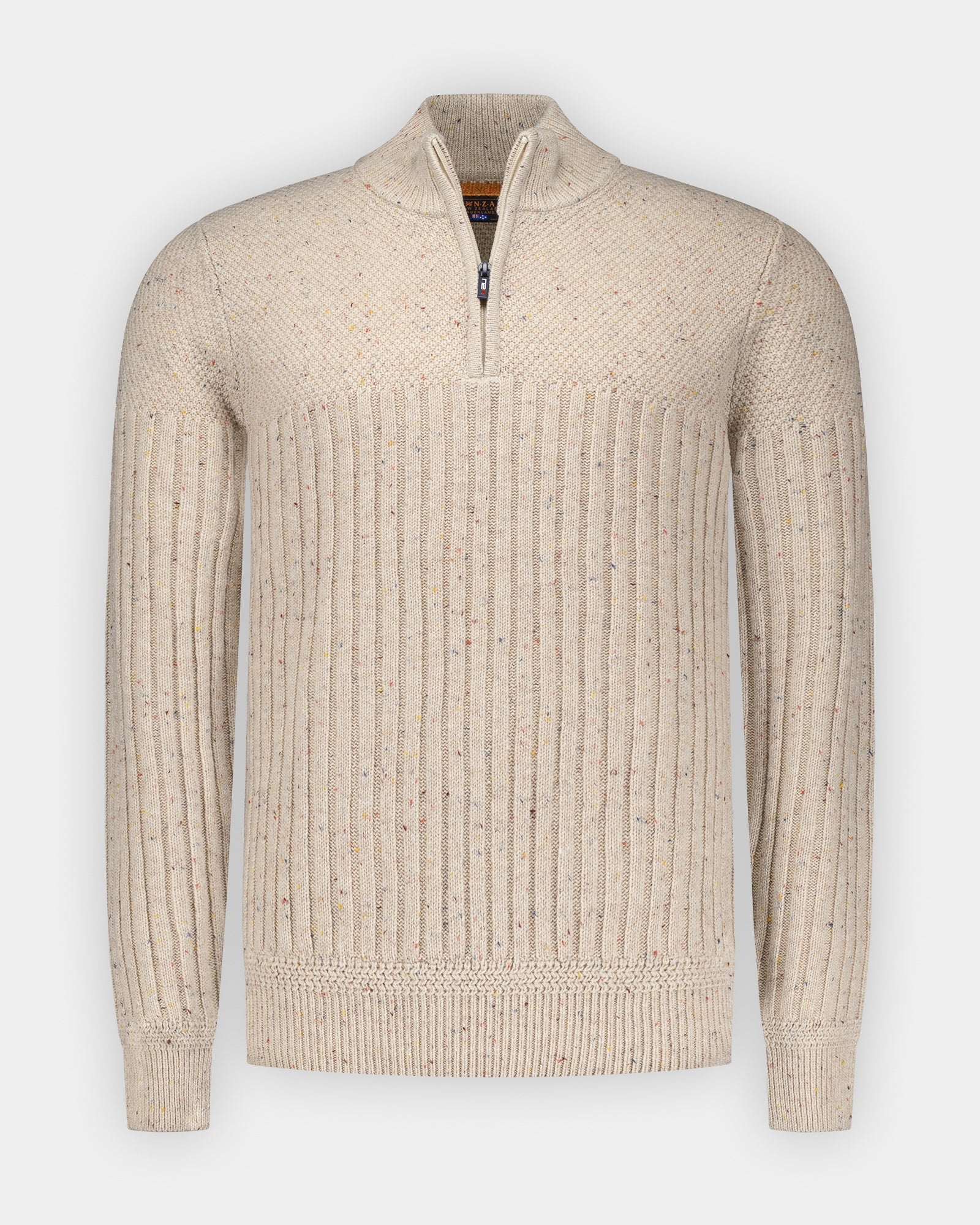Ecru wool half zip pullover | NZA New Zealand Auckland