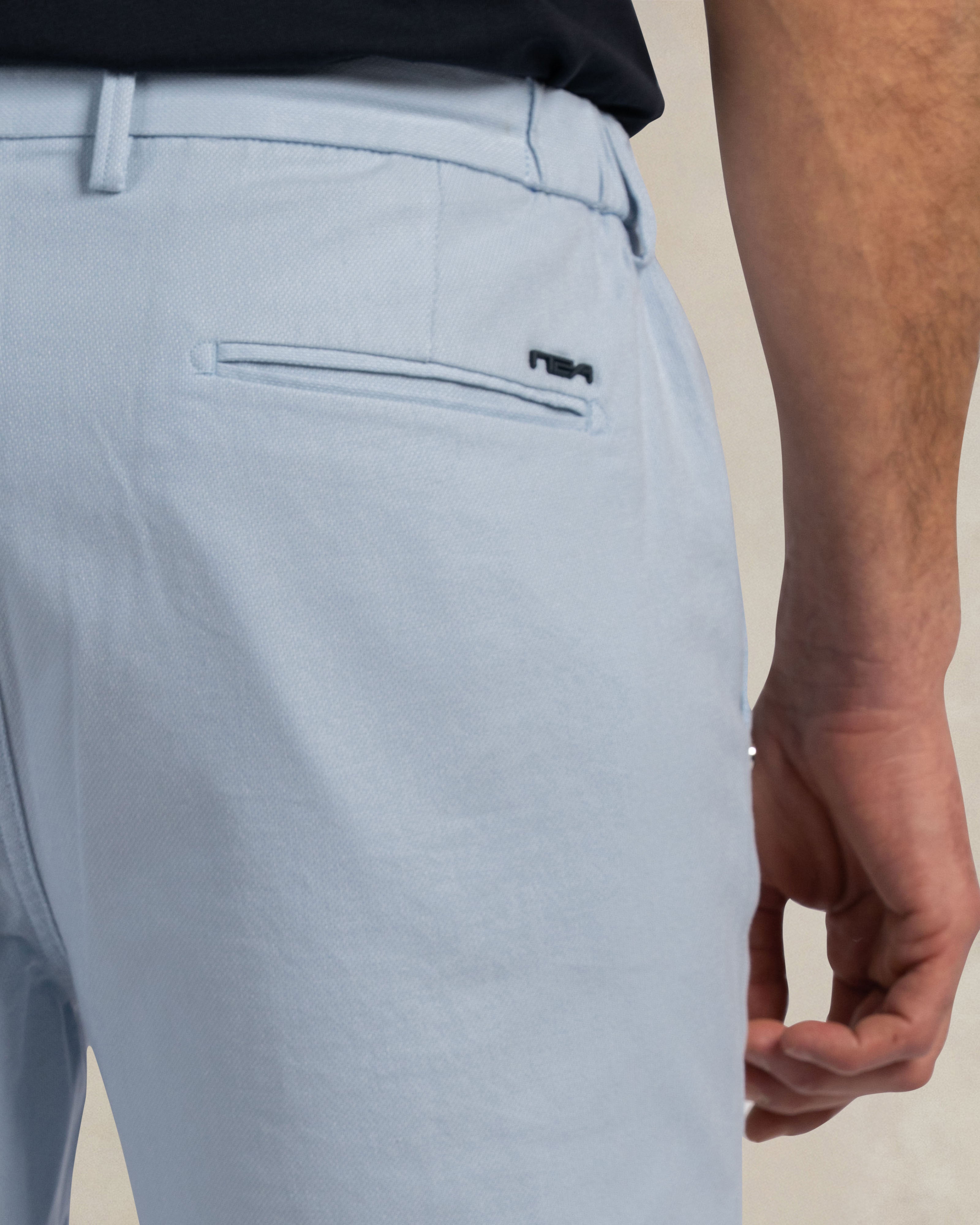 Light blue cotton stretch shorts | NZA New Zealand Auckland