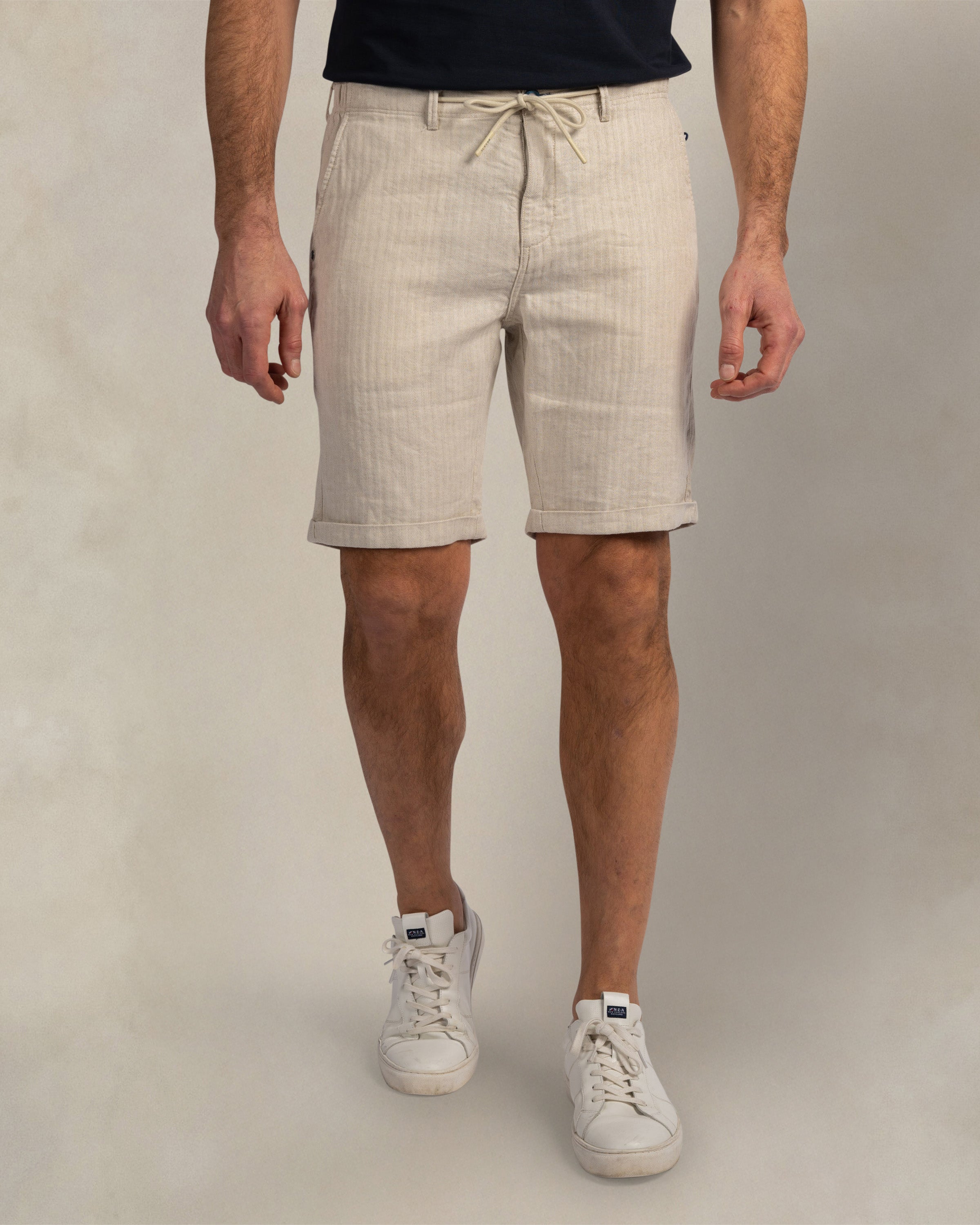Ecru linen chino shorts | NZA New Zealand Auckland