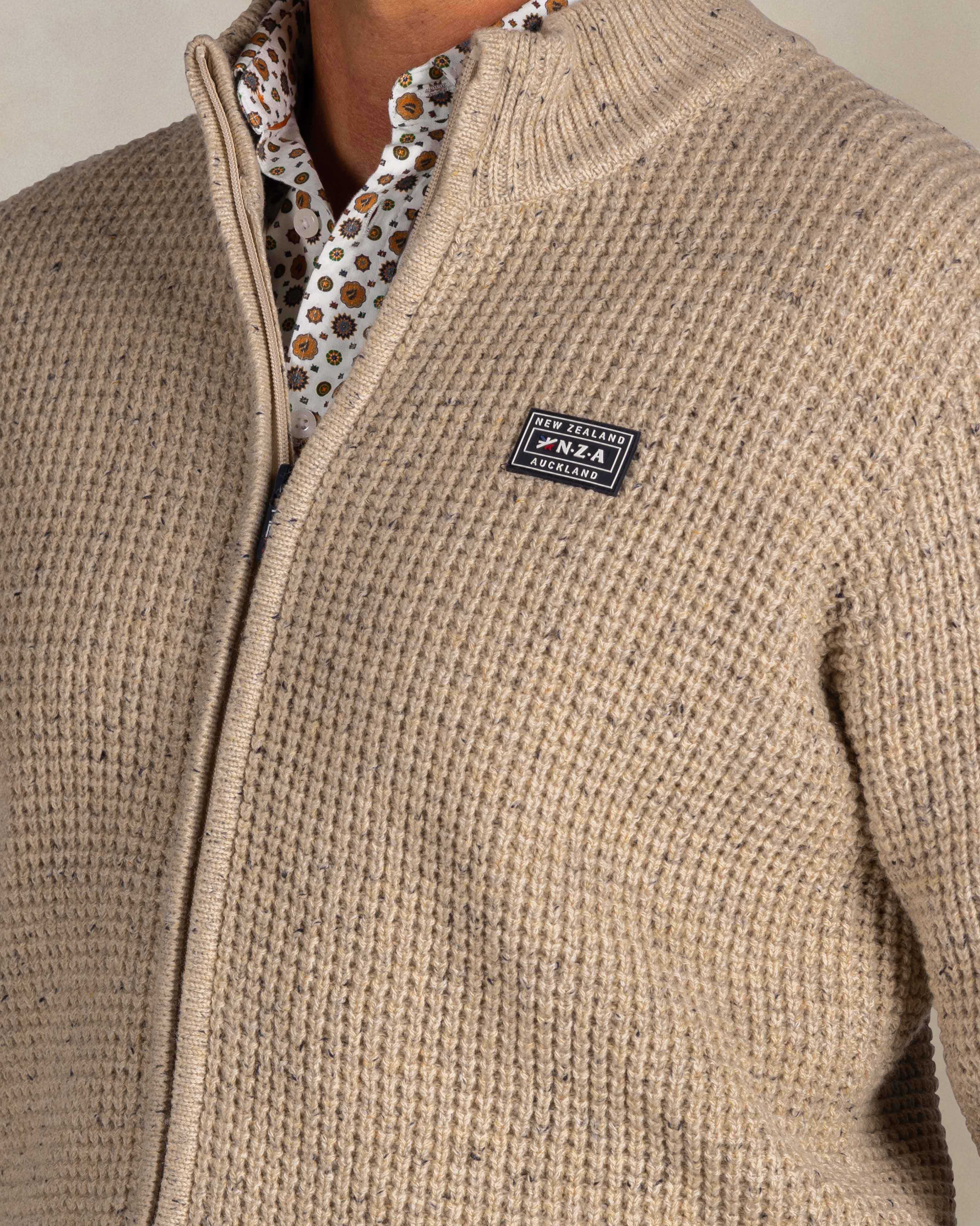 Ecru wool half zip pullover | NZA New Zealand Auckland