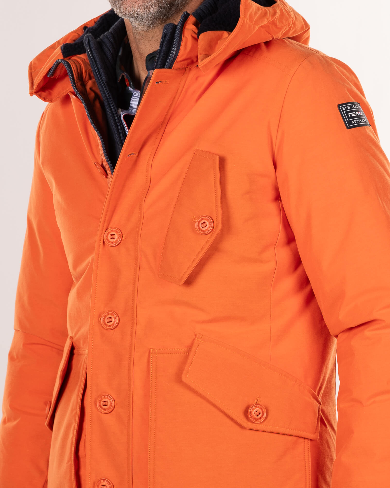 Canvas hooded parka jacket - Ginger Orange | NZA New Zealand Auckland