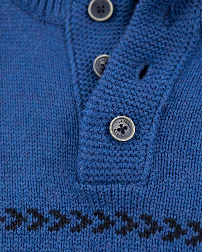 Half buttoned knitted pullover - Bright Water Blue | NZA New