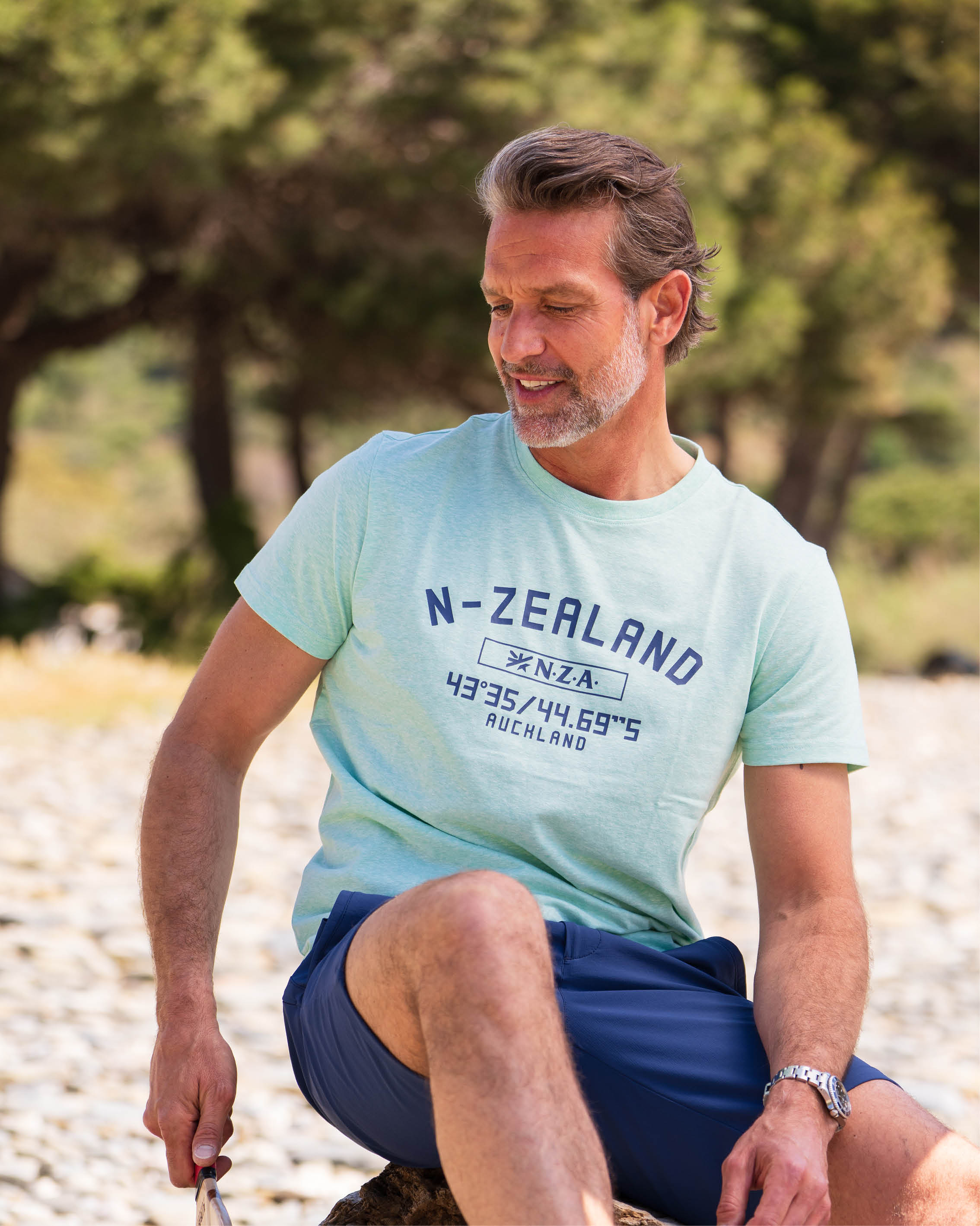 Light green t-shirt with logo | NZA New Zealand Auckland