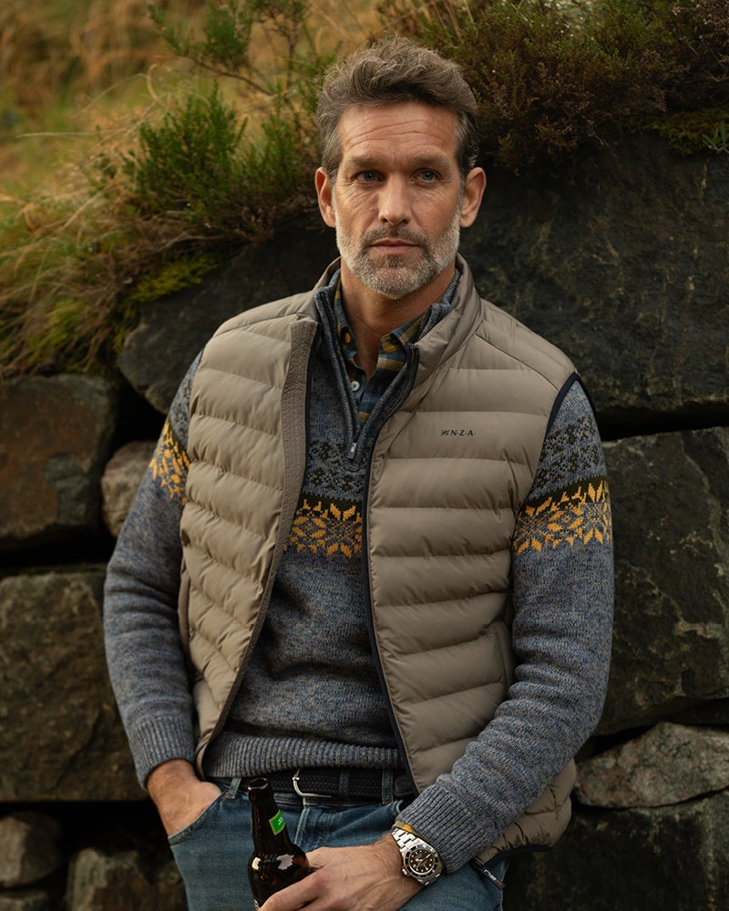 Ecru padded gilet | NZA New Zealand Auckland