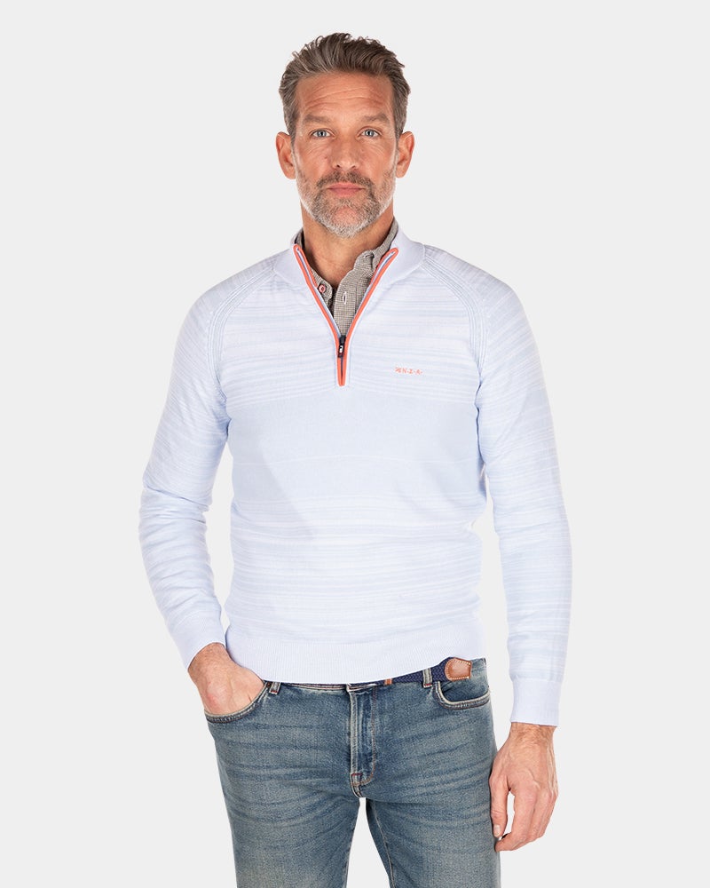 CI-BORG trendy ronde hals dunne heren trui Grijs
