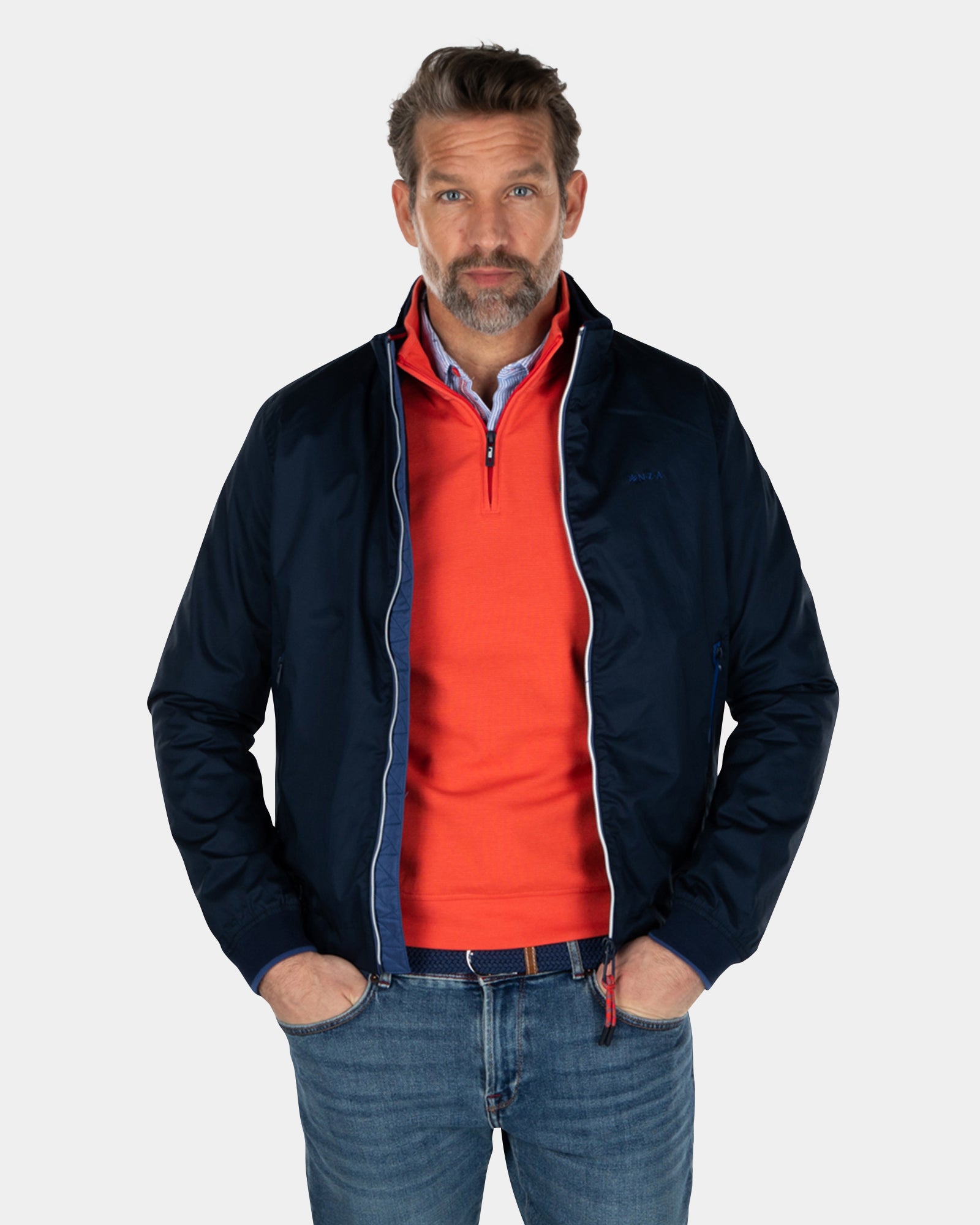 Stretch bomber jacket - Industrial Navy | NZA New Zealand Auckland