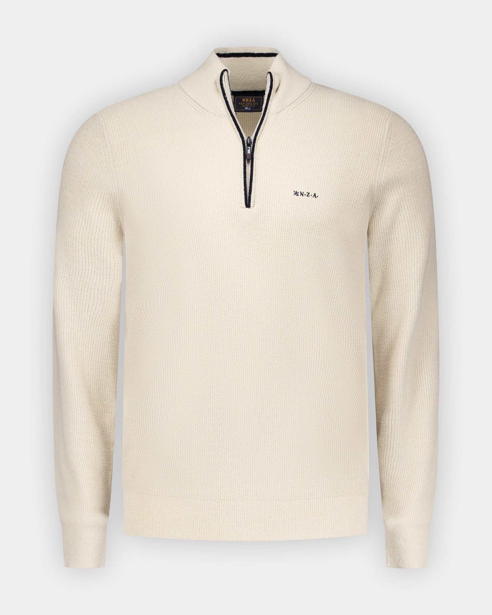 Ecru polyester half zip sweater | NZA New Zealand Auckland