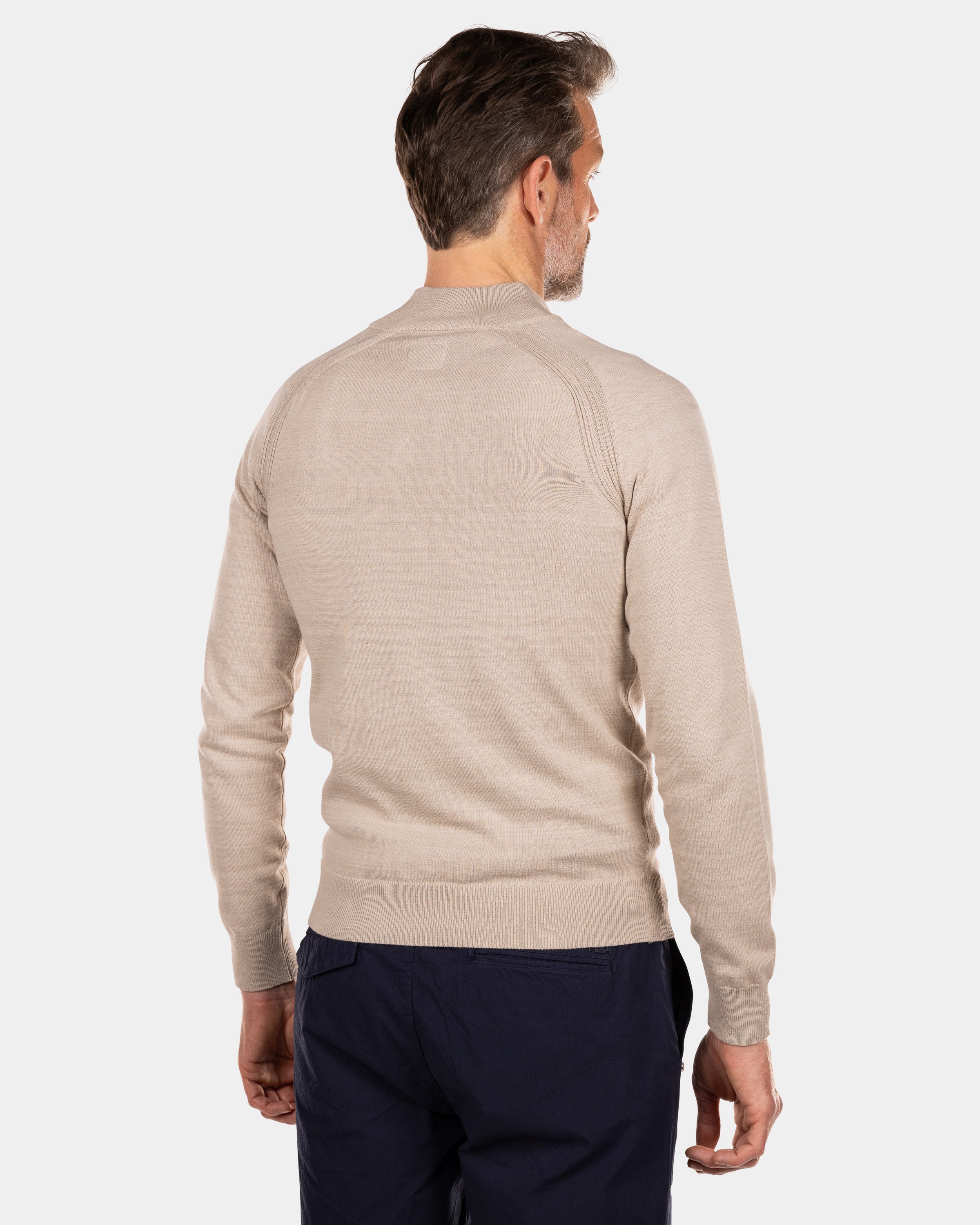 Full zip cotton cardigan - Shimmering Sand | NZA New Zealand