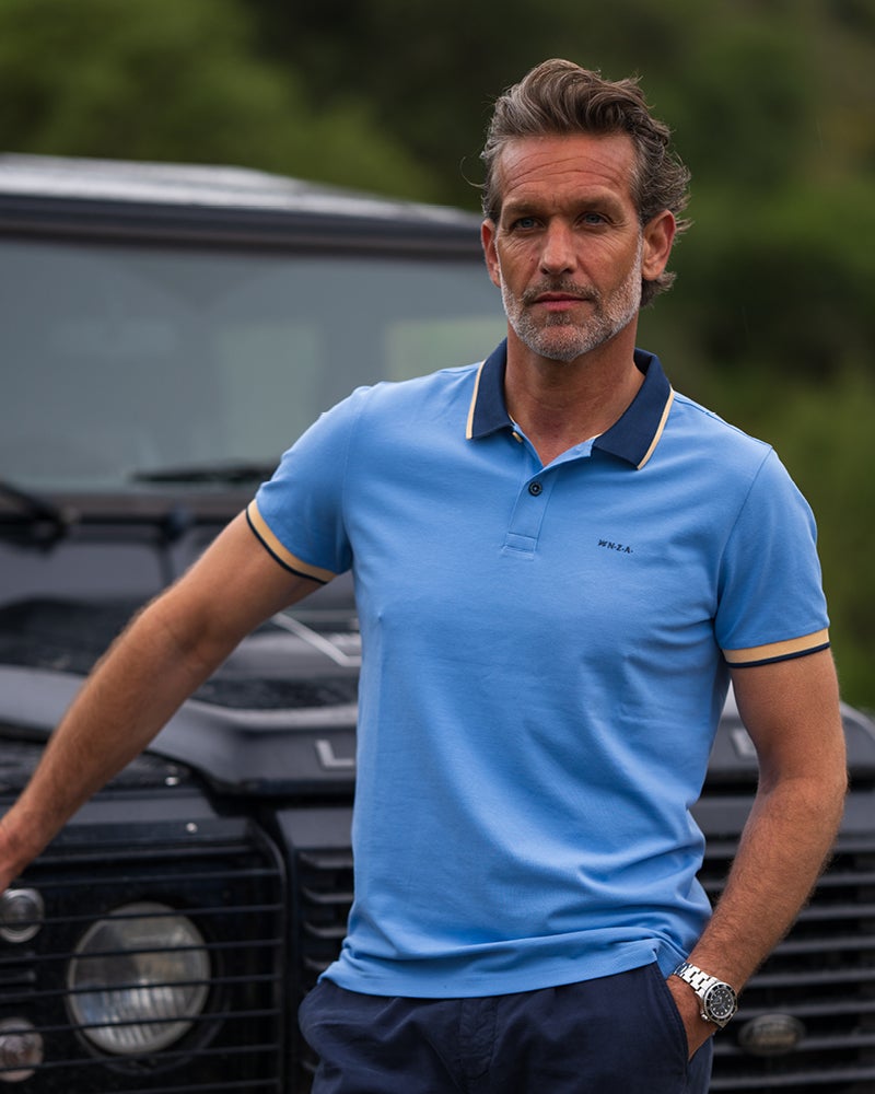 Blue stretch polo | NZA New Zealand Auckland