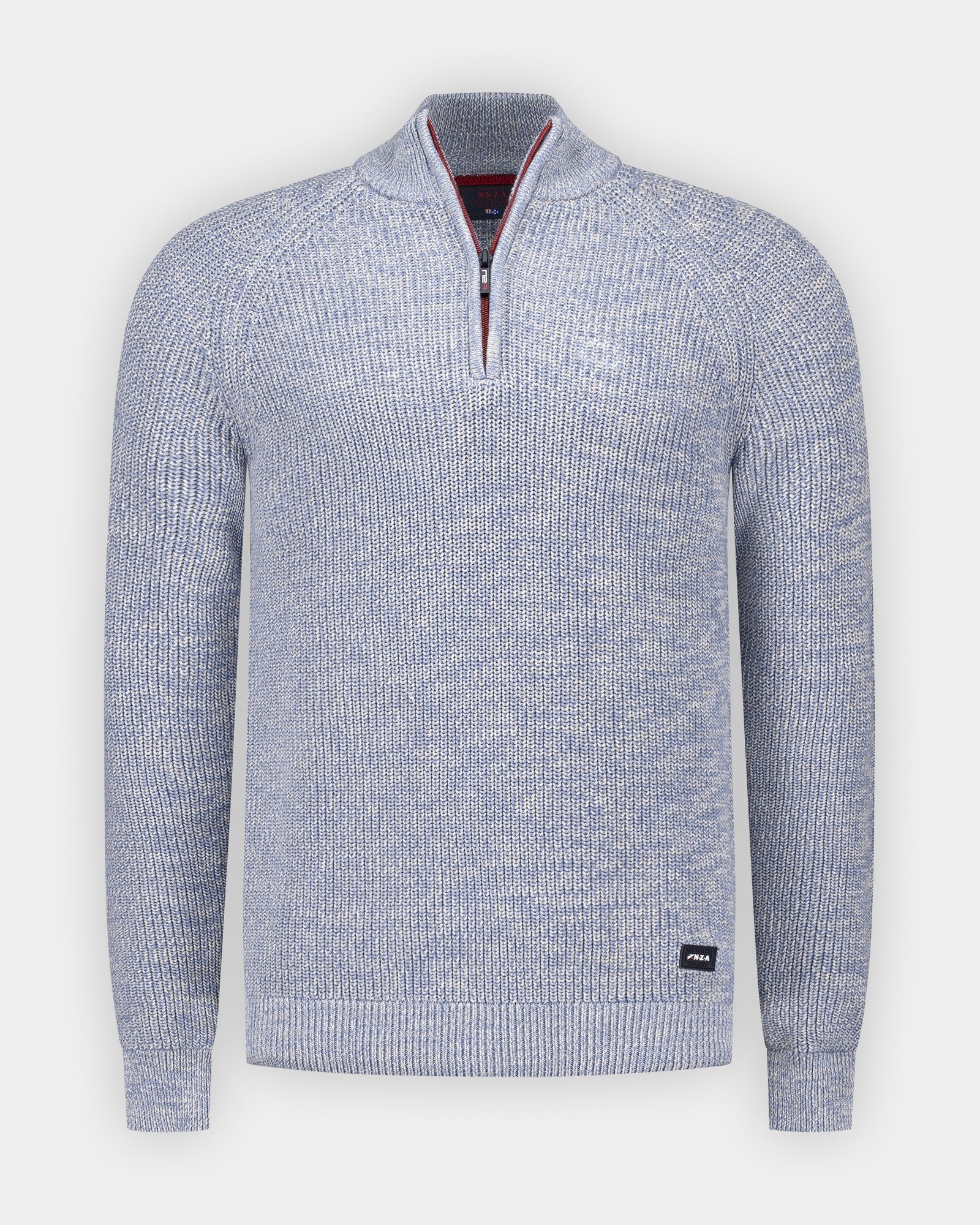 Blauwe katoenen half zip trui | NZA New Zealand Auckland