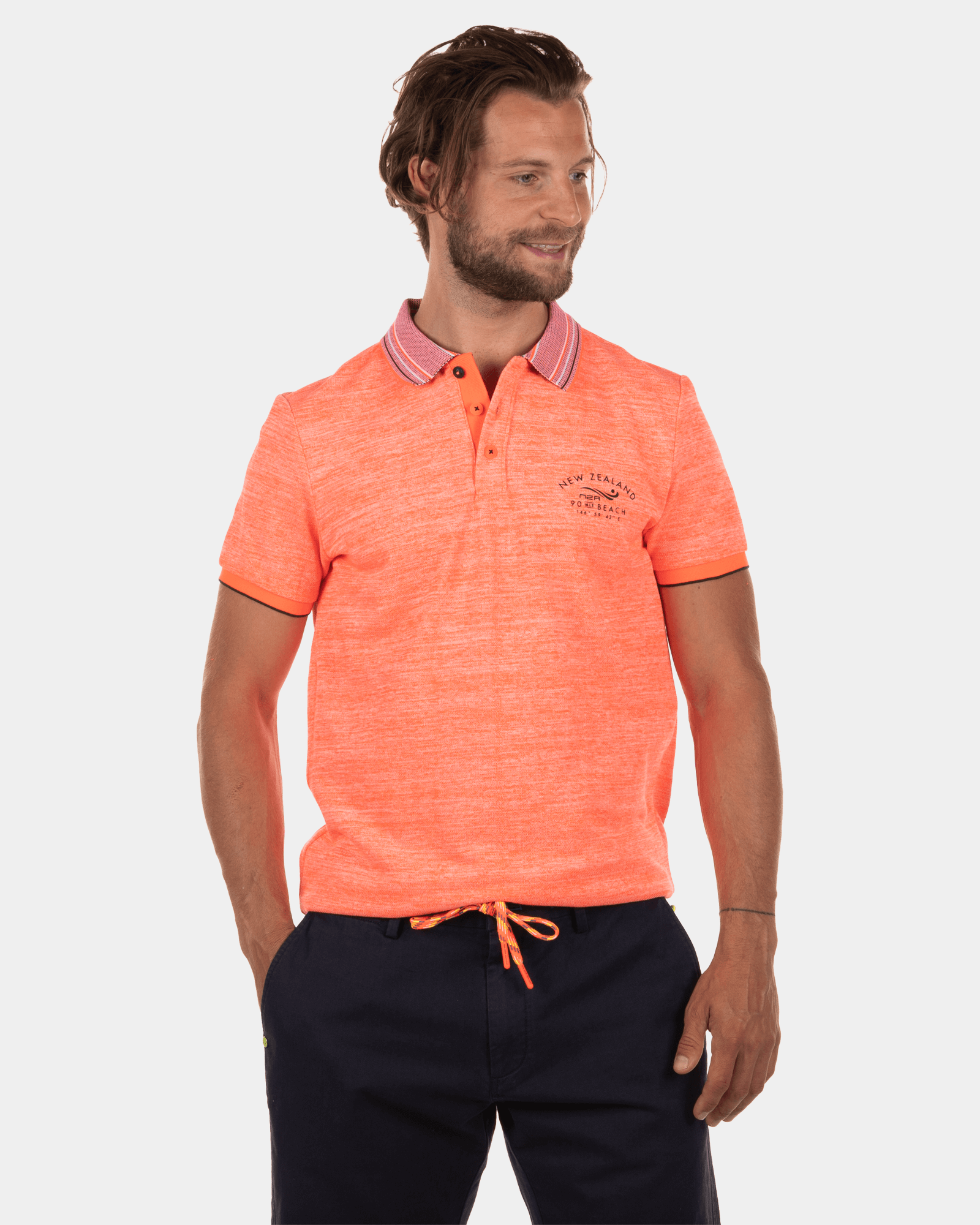 Kinsale Polo Shirt Apricot – ANDRÉ MENSWEAR