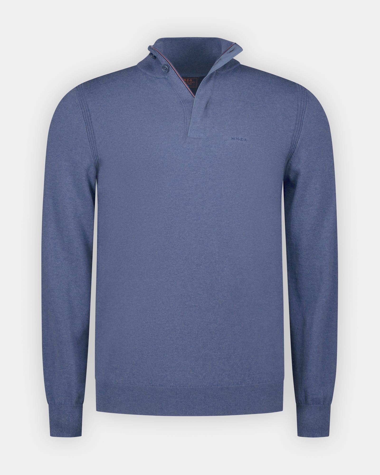 Blauwe katoenen quarter zip trui | NZA New Zealand Auckland