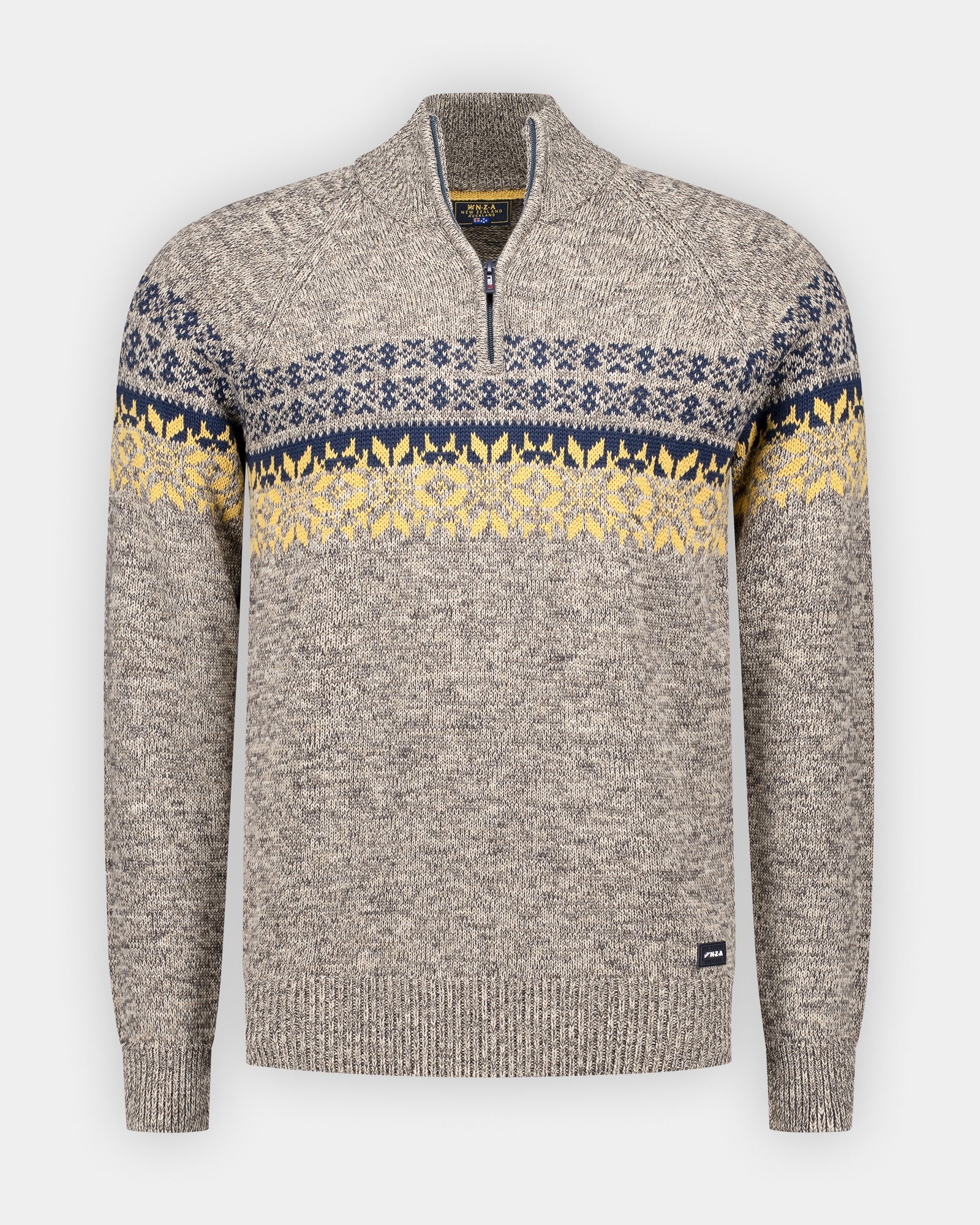 Ecru katoenen half zip trui | NZA New Zealand Auckland