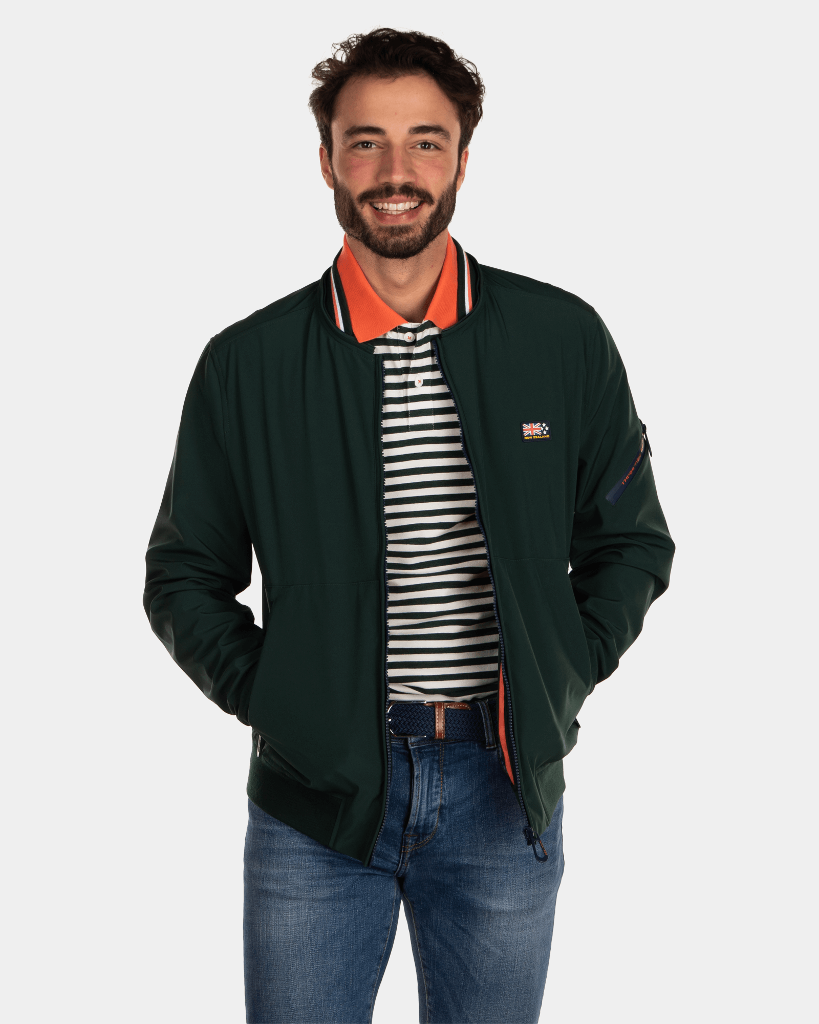 Softshell stretch bomber jacket - Dark Pine | NZA New Zealand 