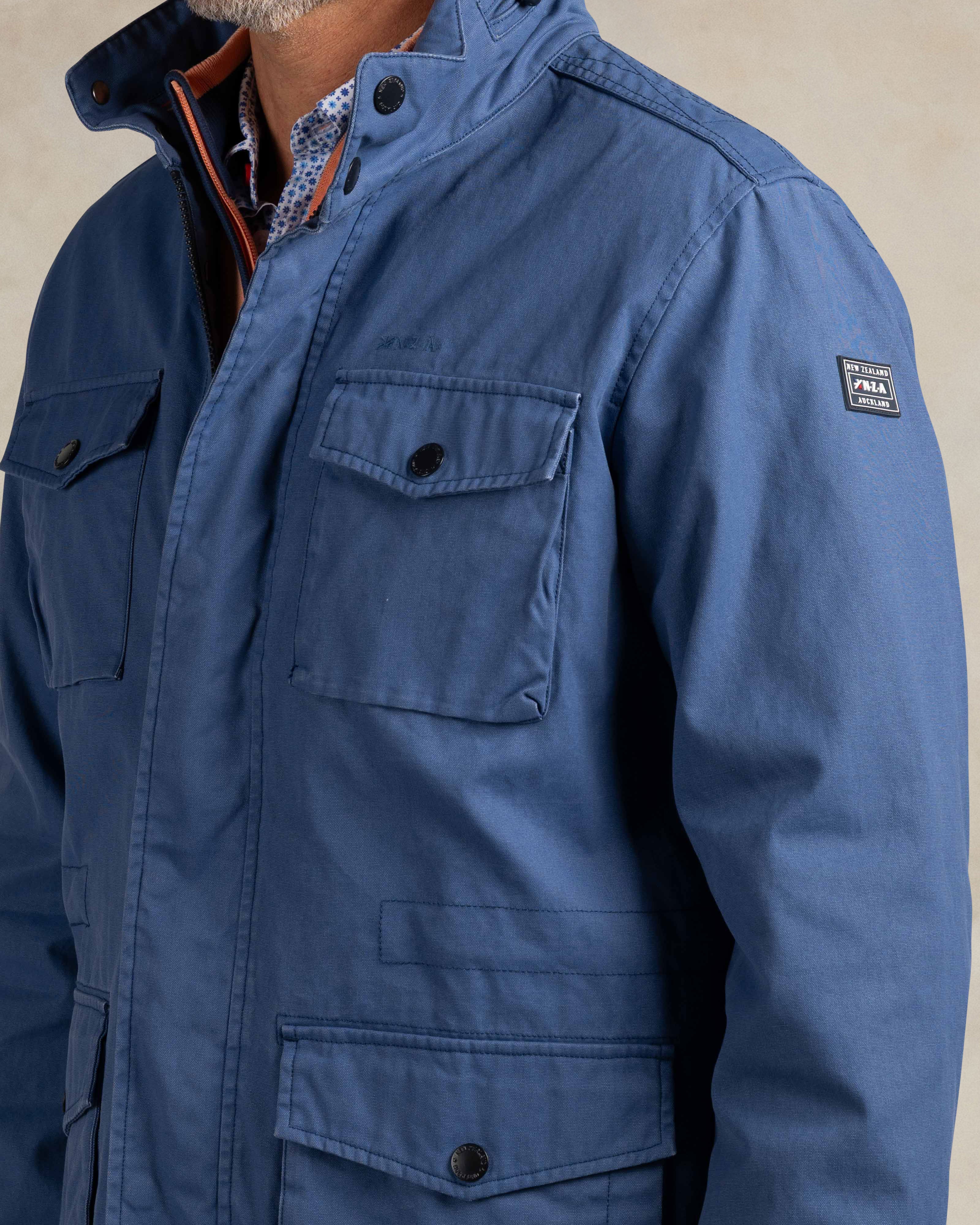 Blue cotton field jacket | NZA New Zealand Auckland