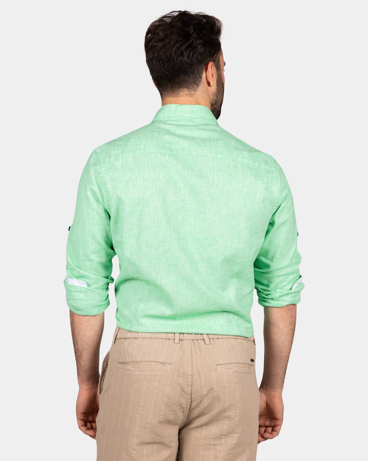 Felgekleurd effen overhemd  - Fresh  Green