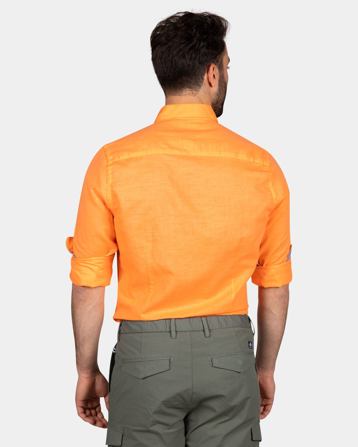 Linen shirt with stretch - Fresh Orange